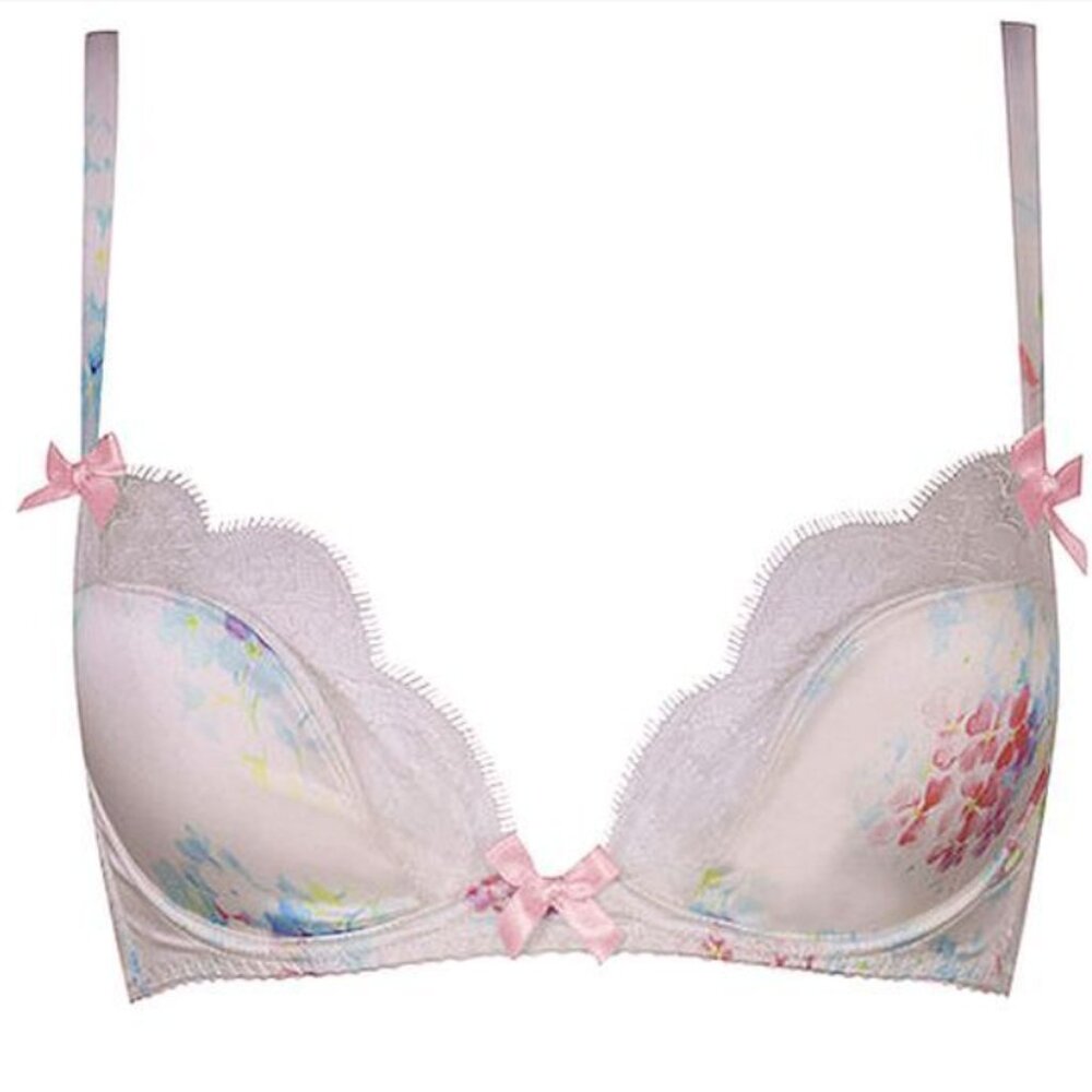 Agent Provocateur Pink Floral Lace Underwire Bra